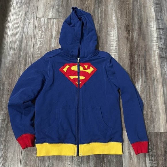 Hanna Andersson Justice League Superman Hoodie Size 10 - Picture 6 of 10